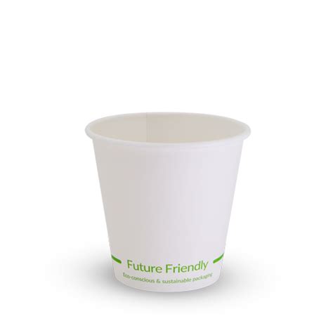 Oz Eco Single Wall Hot Paper Cup Future Friendly White Series PERTH MEGAPLAS