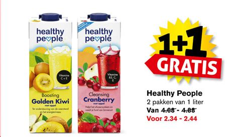 Healthy People Vruchtensap Folder Aanbieding Bij Hoogvliet Details