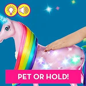 Barbie Dreamtopia Magical Lights Unicorn With Rainbow Mane Lights And