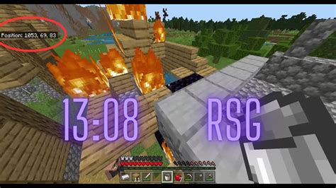 [pb] Minecraft Bedrock Rsg Speedrun In 13 08 Clean Portal Youtube