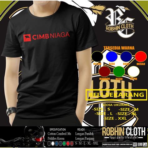 Jual Kaos Bank CIMB Niaga Logo Baju Perusahaan Shopee Indonesia