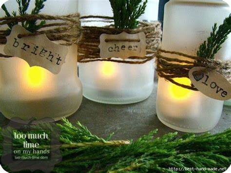 Рождественские фонарики - мастер-классы | Upcycle jars, Mason jar ...