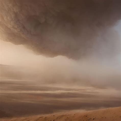 Tormenta De Arena Y Polvo En El Arte Generativo Del Desierto Por Ai