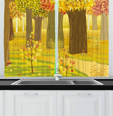 fall kitchen curtains