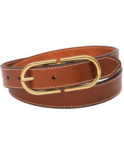 Brown Fossil Belts for Women | Lyst