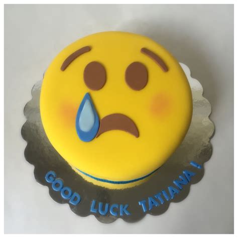 Sad Face Emoji Cake Goodbye Cake Emoji Cake Cake Decorating