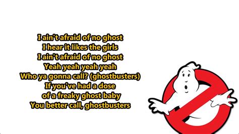 Ray Parker Jr Ghostbusters Lyrics Heylyrics Youtube