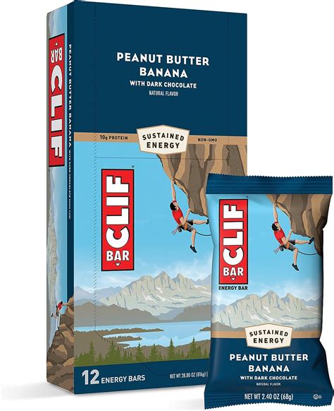 Clif Bar Peanut Butter Banana With Dark Chocolate Flavour Made With Organic Oats Non Gmo