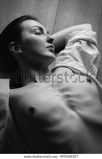 Sensual Naked Woman Lying On Wooden Stock Photo Shutterstock