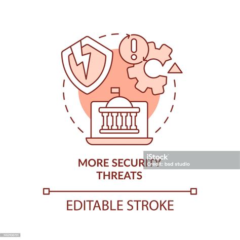 More Security Threats Red Concept Icon Stock Illustration Download Image Now Abstract Art