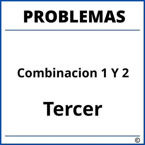 Problemas De Combinacion 1 Para Primer Grado De Primaria PDF