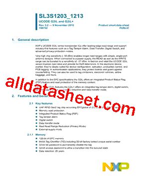 Sl S Datasheet Pdf Nxp Semiconductors