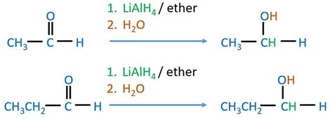 Reduction of Aldehydes and Ketones to Alcohols by LiAlH4