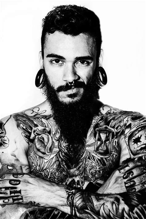 Beardrevered On Tumblr Picture Tattoos Septum Piercing Men Tattoos