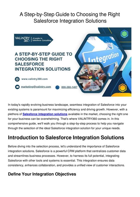 Ppt A Step By Step Guide To Choosing The Right Salesforce Integration