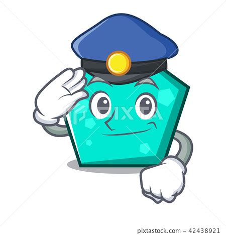 Police Pentagon Character Cartoon Style Stock Illustration 42438921