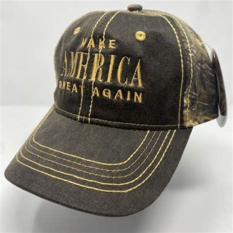 Make America Great Again Trump Cap With Embroidered In Tan Maga