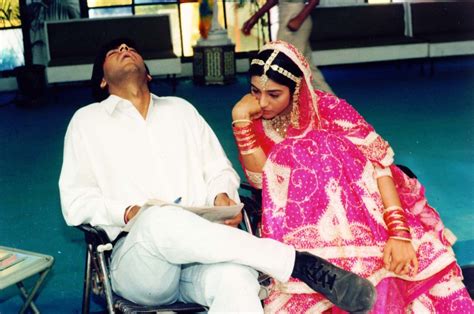 Ajay Devgn And Tabu On The Sets Of Vijaypath 1994 The Two Are In Costume For Their Song Aayiye