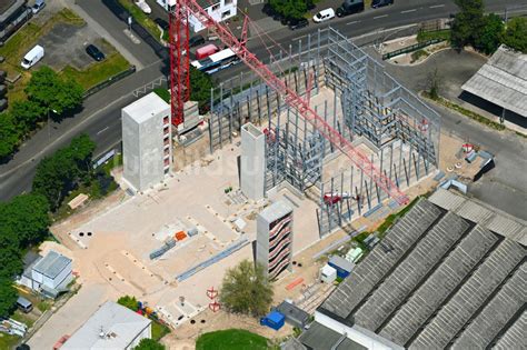 Luftbild Aschaffenburg Baustelle Zum Neubau Des Parkhauses Im