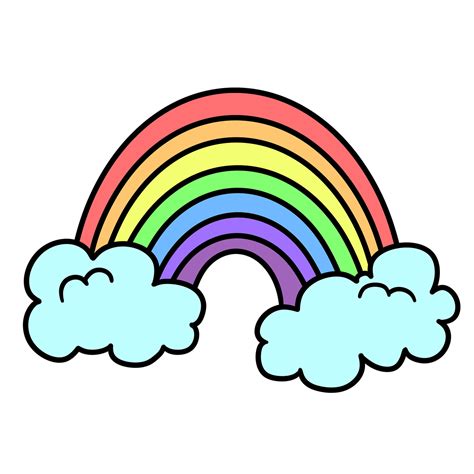 Download Rainbow, Colorful, Clouds. Royalty-Free Stock Illustration Image - Pixabay