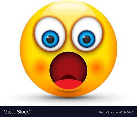 Shocked Emoji Royalty Free Vector Image Vectorstock