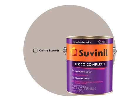 Tinta Anti Mofo Fosco Completo Suvinil 3 2L Creme Escocês o Melhor