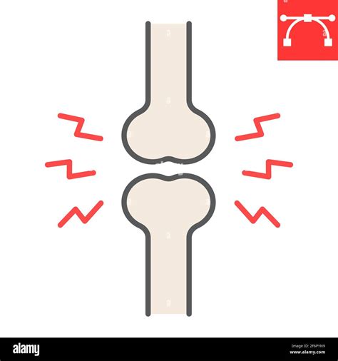 Dolor Articular Icono De L Nea De Color Osteoporosis Y Artritis Dolor