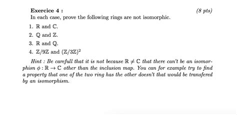 Solved Exercice 4 8pts In Each Case Prove The Following Chegg