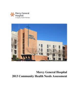 Fillable Online Dignityhealth Mercy General Hospital 2013 Community