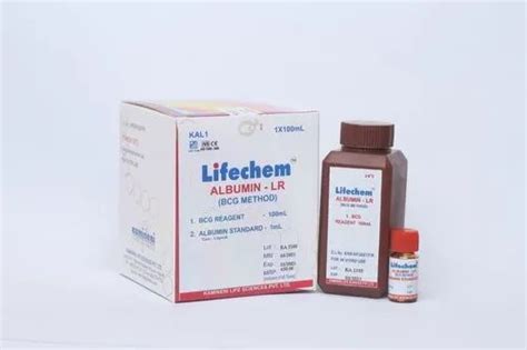 Lifechem Albumin LR BCG Method Kamineni Packaging Size 1x100 Ml