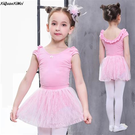 Lace Ballet Playsuits Skirts Gymnastics Leotard Girls Ballerina Ballet