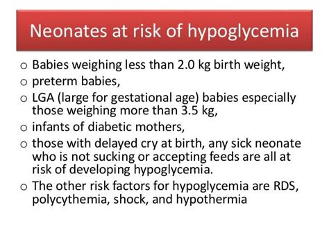 Neonatal Hypoglycemia