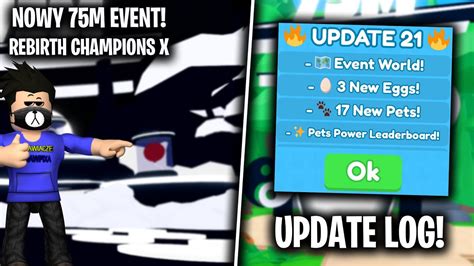 NOWY 75M EVENT W REBIRTH CHAMPIONS X Roblox YouTube