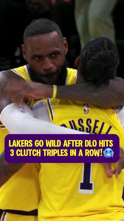 Lebron Had To Hug Dlo After He Came Up Clutch😅 Youtube