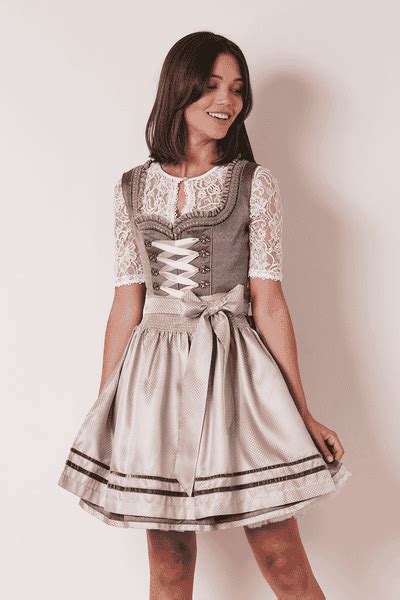 Graue Dirndl Im Kr Ger Dirndl Online Shop