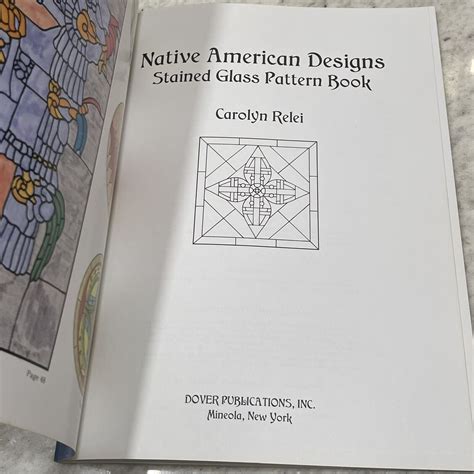 Dover Stained Glass Instruction Ser Native American Designs Stained Glass Pattern Book By