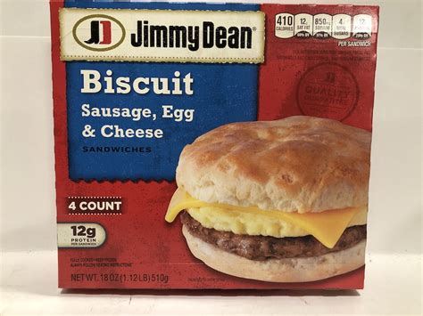 Jimmy Dean Sausage Egg Cheese Biscuit 18 Oz 4 Pk GJ Curbside