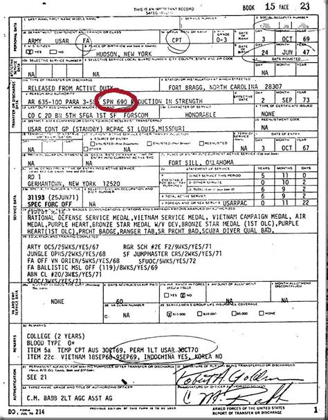 Dd Form 214 Codes