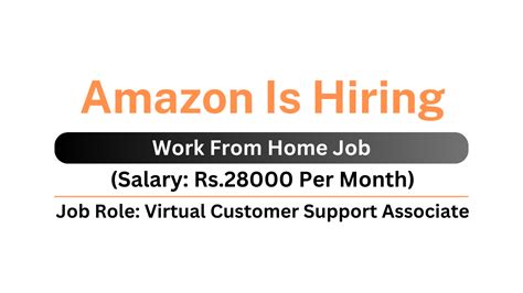 Amazon Work From Home Job Virtual Customer Support Associate Freshers Are Eligible Apply