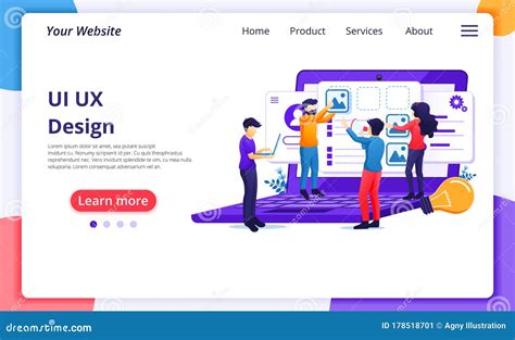 Ui Ux Design Concept People Creating An Application Design Content