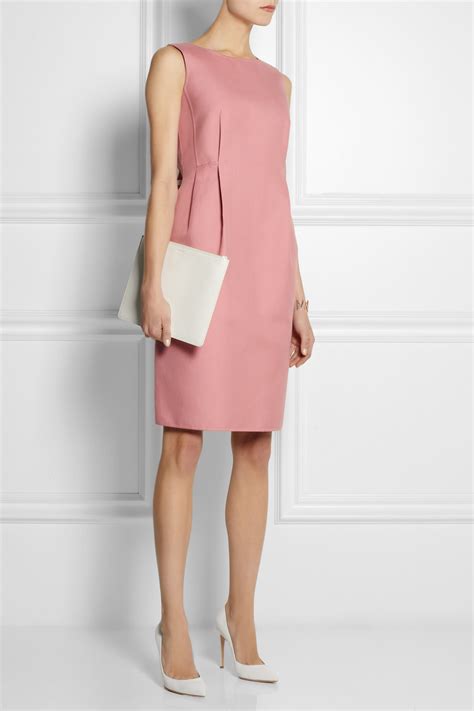 Jil sander Cotton-gabardine Dress in Pink | Lyst