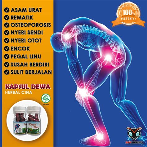 Jual Kapsul Dewa Obat Herbal Cina Asam Urat Nyeri Sendi Encok Linu