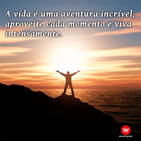 Frase de incentivo à vida A vida é uma aventura incrível