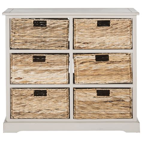 Safavieh Keenan 6 Wicker Basket Storage Chest Modish Store