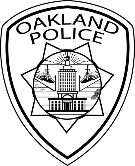 Artstation Oakland Police Department Patch Vector File Black White