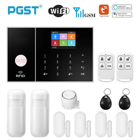 PGST Smart Life Alarm System Per Home WIFI GSM Security Alarm Host Con