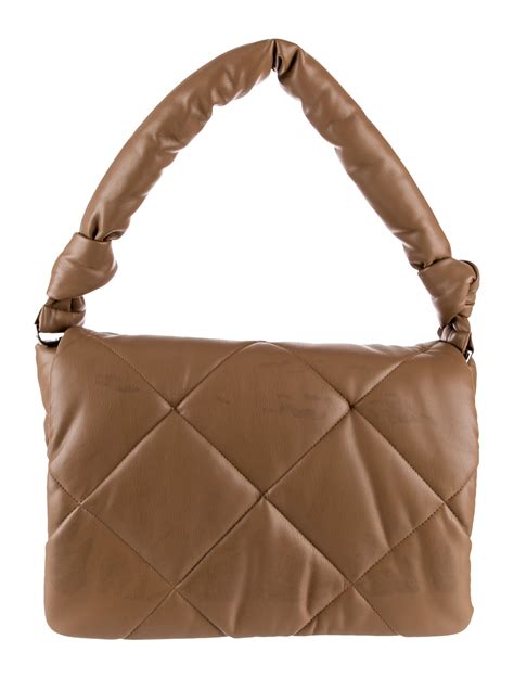 Stand Studio Leather Quilted Shoulder Bag Neutrals Shoulder Bags