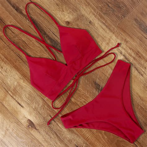 Maillot De Bain Bikini Br Silien En Teinture Par Nouage Maillot De Bain Fendu Push Up Imprim