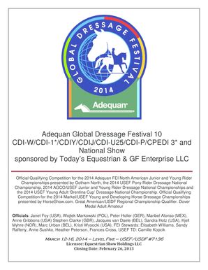 Fillable Online Usef Adequan Global Dressage Festival Usef Fax