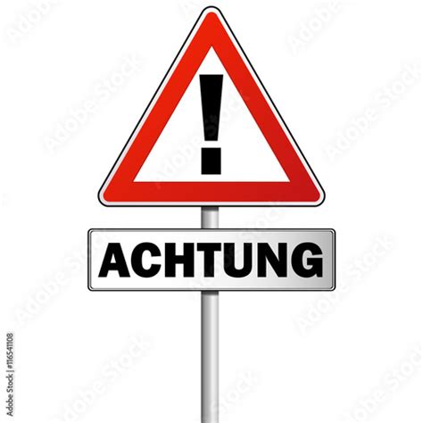 Schild Achtung Mit Zusatzschild Acheter Ce Vecteur Libre De Droit Et